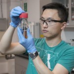 Clean Hydrogen: Stanford graduate student Haotian Wang and colleagues have developed a novel water splitter that produces clean-burning hydrogen from water 24 hours a day, seven days a week. (Photo Courtesy of L.A. Cicero/Stanford News Service)