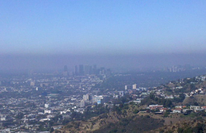 Of course, Beijing isn't the only city with air polution. This photo shows Los Angeles, CA obscured by smog. Malingering via Flickr