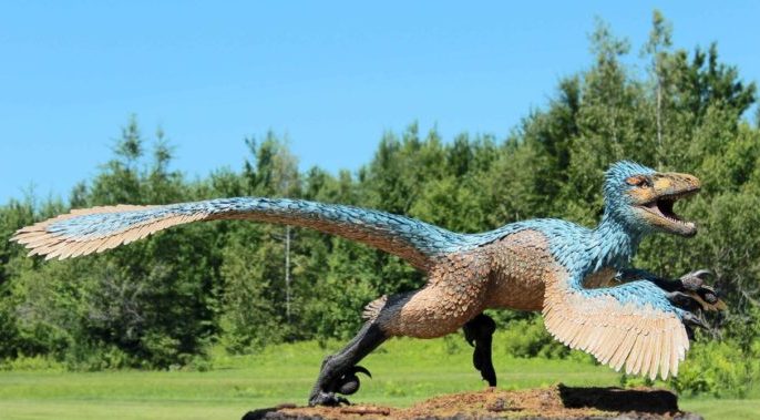 Dinosaur Dromaeosaurus by David Alden