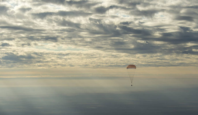 NASA Astronauts Return from Space Station