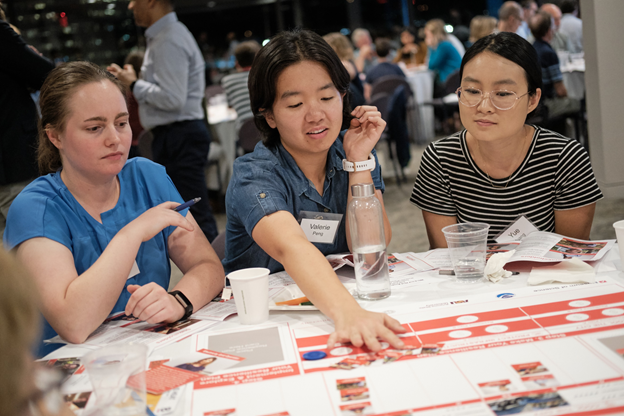 Figure Five: Forum participants choosing where to allocate resources. Image Credit: Museum of Science, Boston