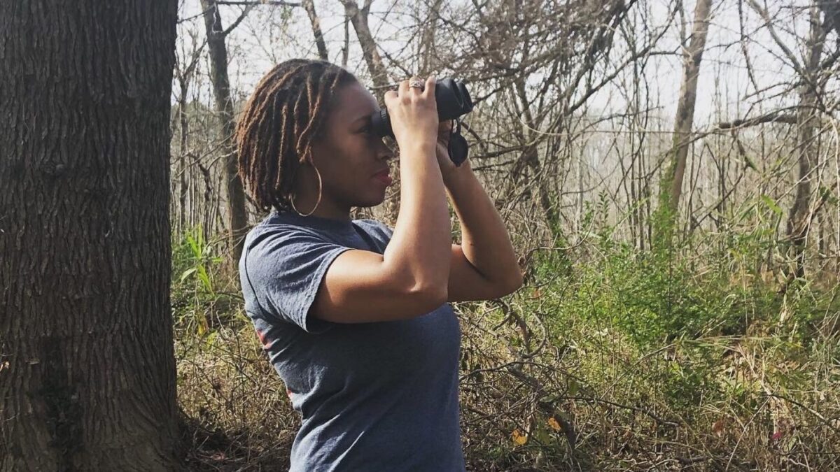 Black Birders: Deja Perkins, a graduate student using citizen science to research birds, is one of the organizers of Black Birders Week. (Credit: North Carolina State University)