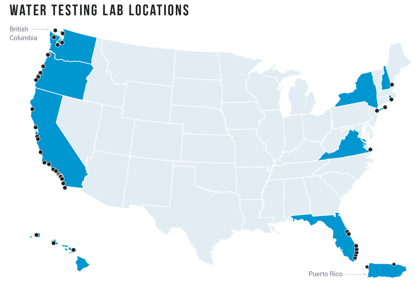 Map provided by The Surfrider Foundation.
