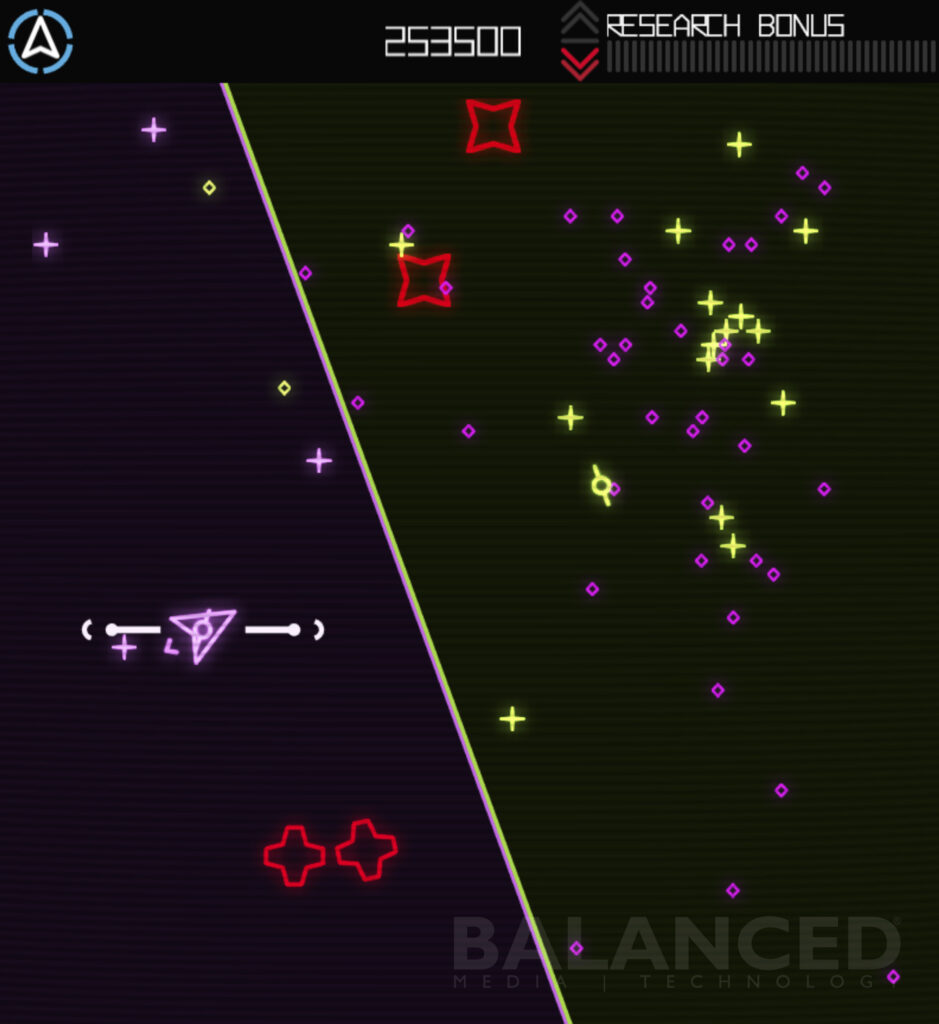 Screenshot of Omega Cluster gameplay.