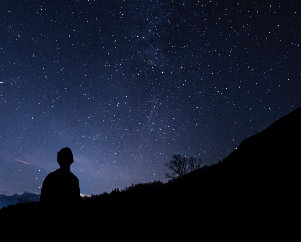 Person stargazing. Credit: Klemen Vrankar