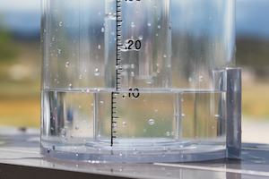 A measuring cup with rainwater in it. Image credit: CoCoRaHS 
