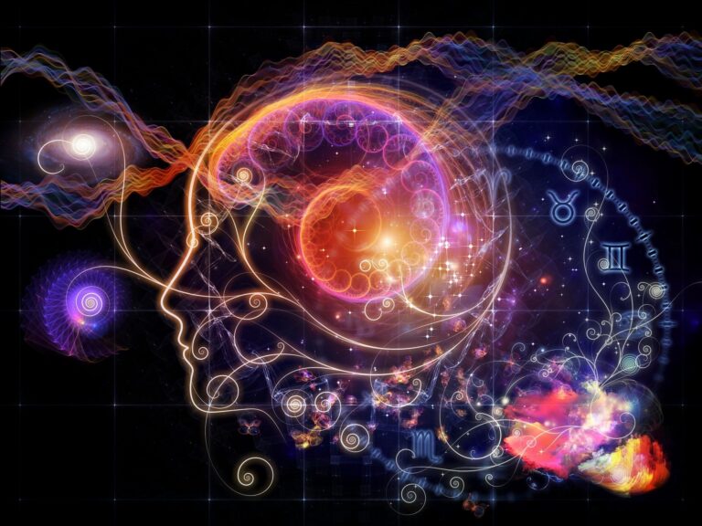 abstract profile of a human's head with the brain area lit up with lines and circles to convey anxiety